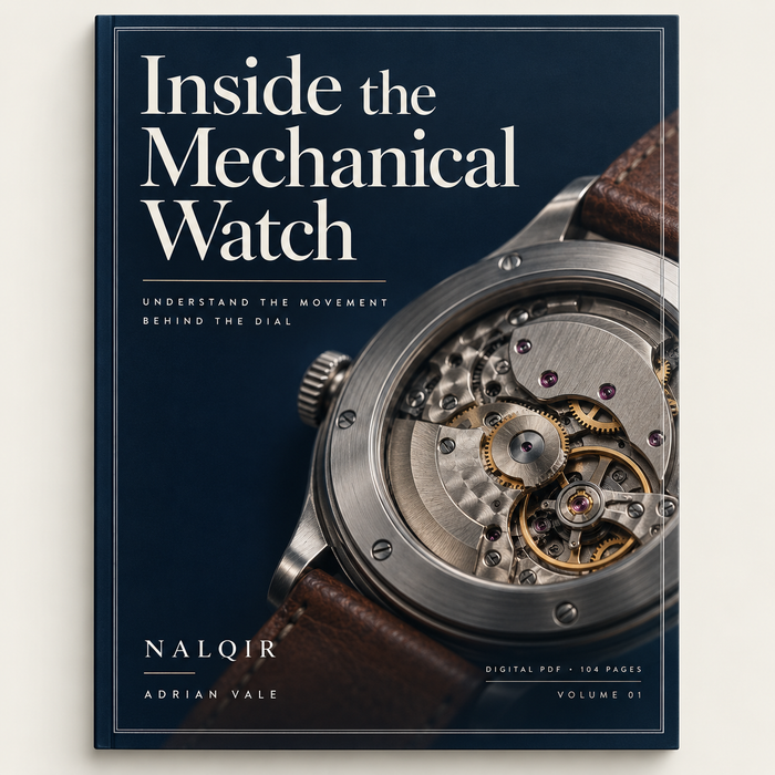 Cover preview of Inside the Mechanical Watch, a digital PDF guide.
