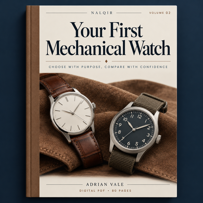 Cover preview of Your First Mechanical Watch, a digital PDF guide.